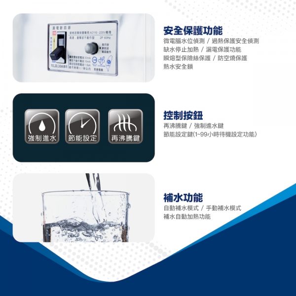 HS-10GB~60GB立地式電開水機